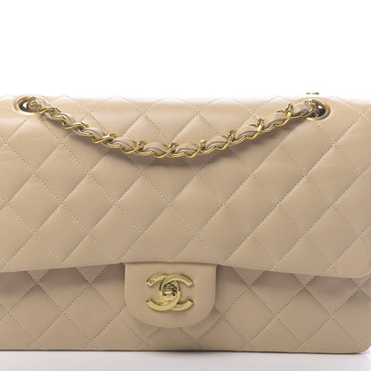 Chanel Lambskin Quilted Medium Double Flap Beige 13 of 13