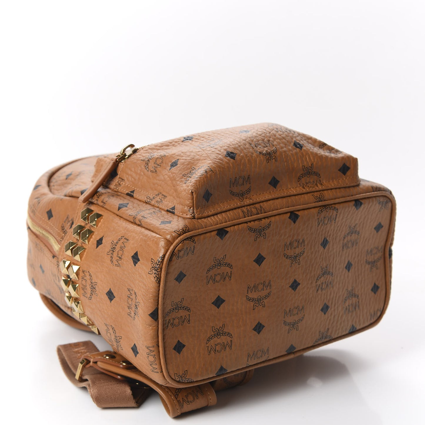 Visetos Small Side Stud Stark Backpack Cognac