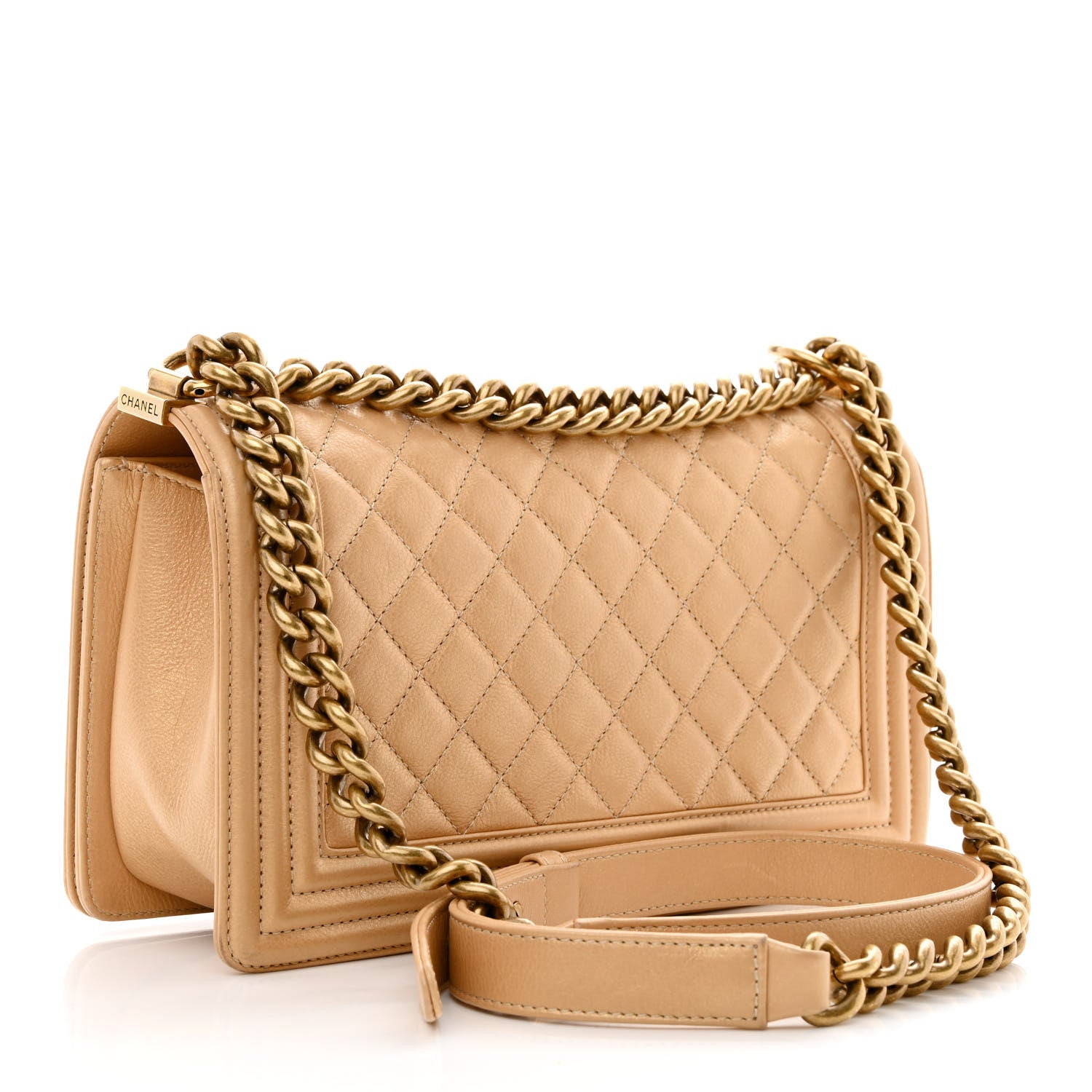 Chanel Metallic Calfskin Quilted Medium Boy Flap Gold 3 of 12