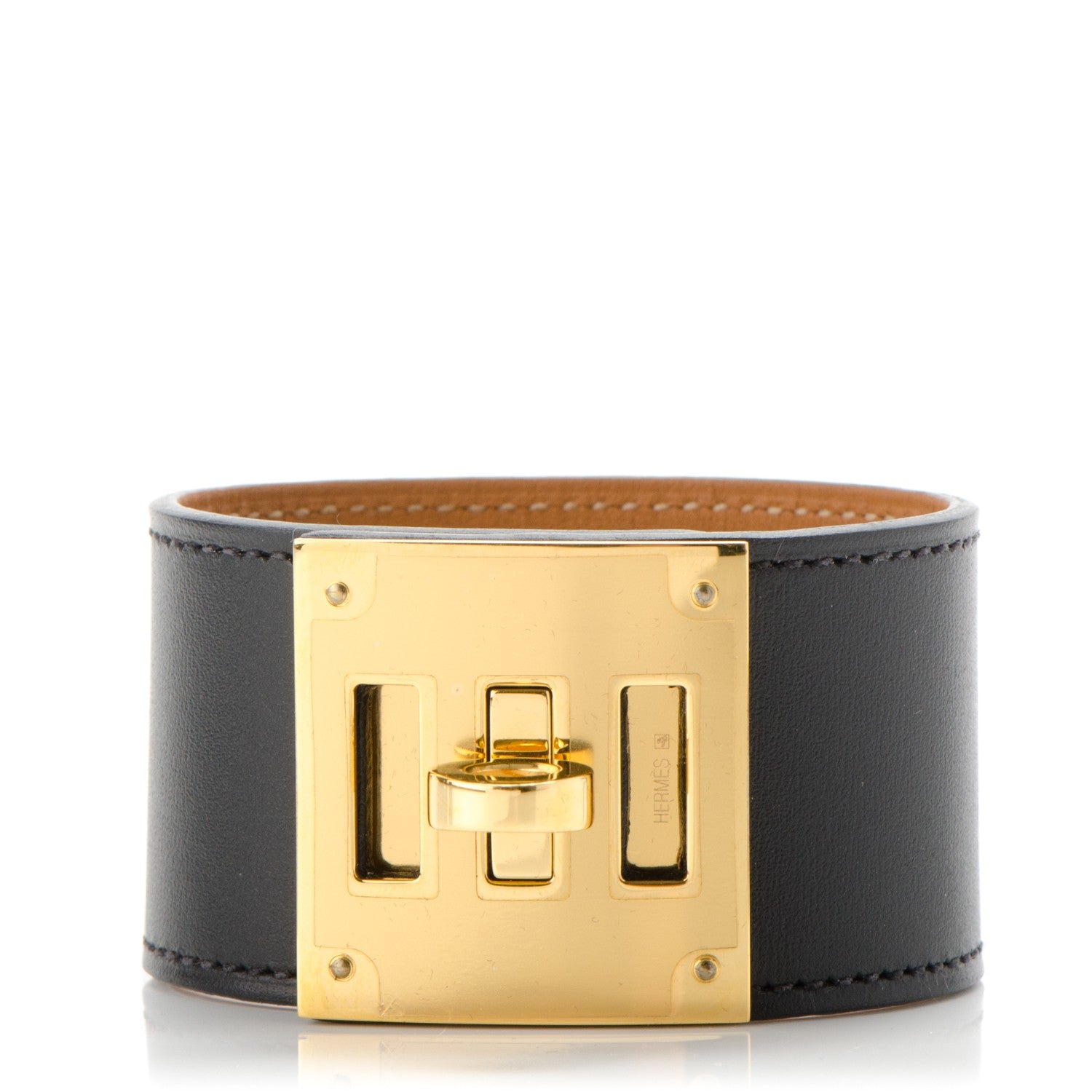 Hermes Chamonix Kelly Dog Bracelet Black 1 of 5