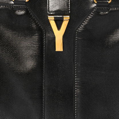 Saint Laurent Textured Patent Leather Large Cabas Chyc Black 8 of 11
