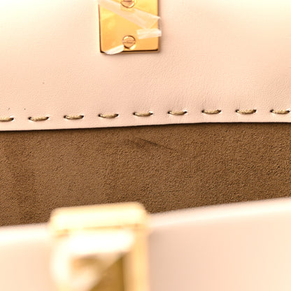 Fendi Vitello King Plexiglass Logo Embossed Medium Fendi Sunshine Shopper Tote Light Rose 9 of 10