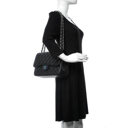 Chanel Caviar Quilted Jumbo Double Flap Black 3 of 9