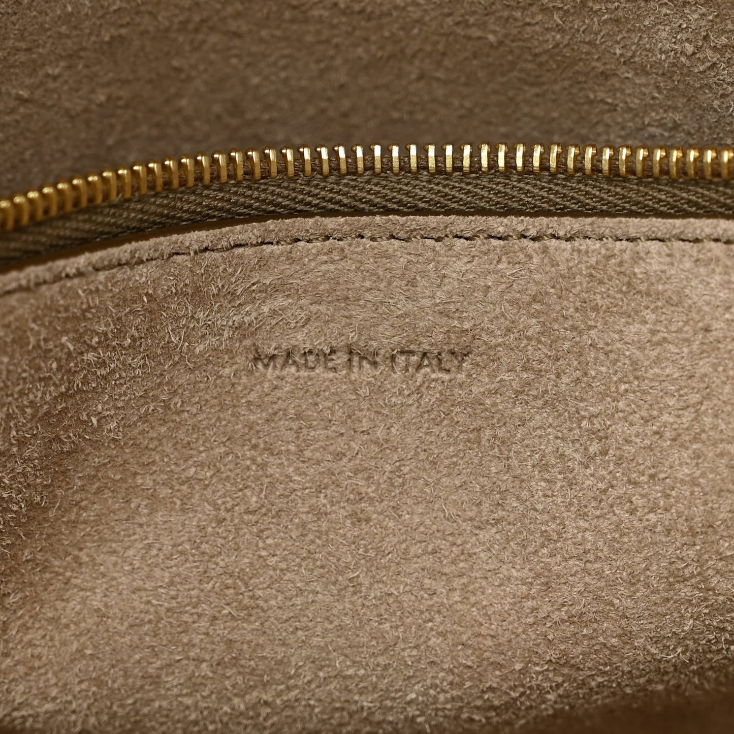 Soft Grained Calfskin Sangle Bucket Bag Taupe