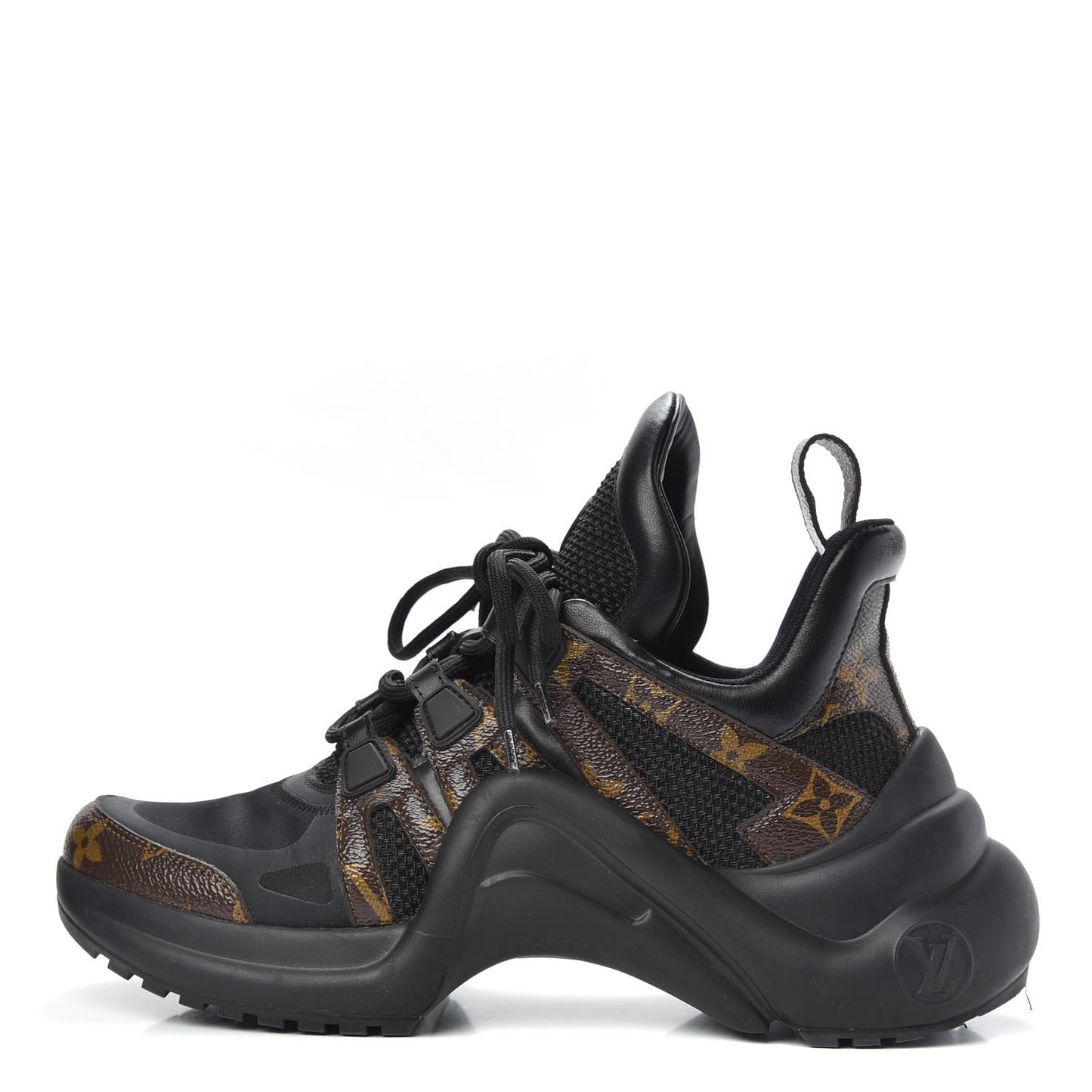 Calfskin Patent Monogram LV Archlight Sneakers 37 Black