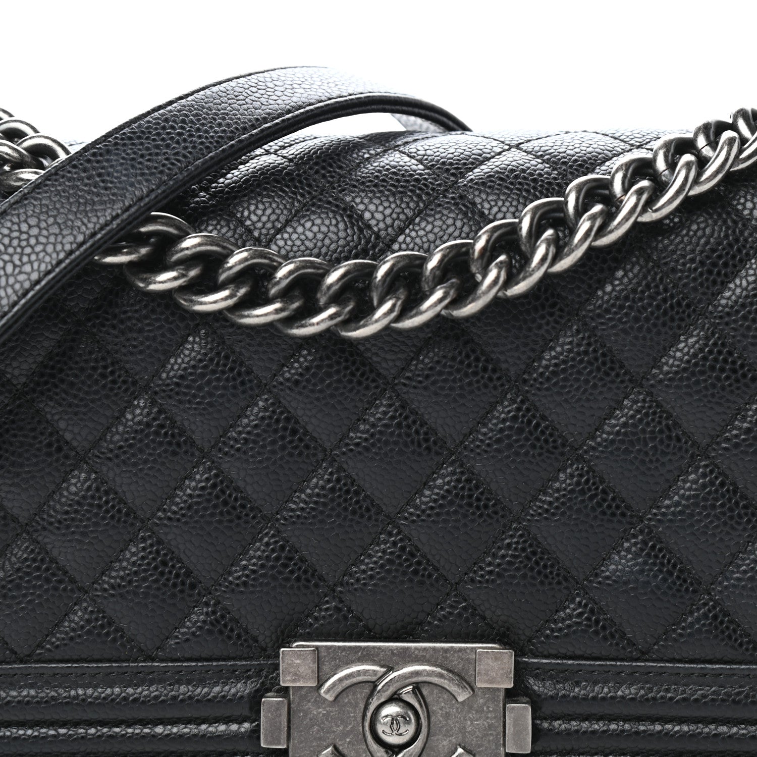 Chanel Caviar Quilted Medium Boy Flap Black 11 of 13