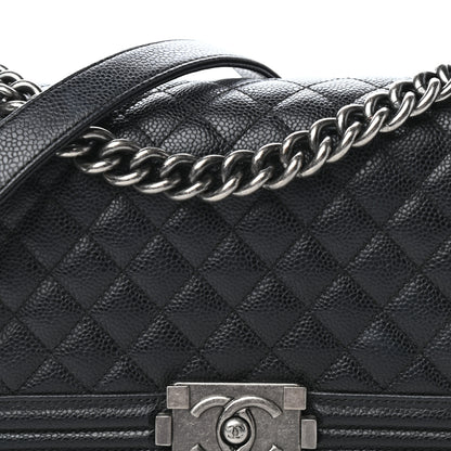 Chanel Caviar Quilted Medium Boy Flap Black 11 of 13