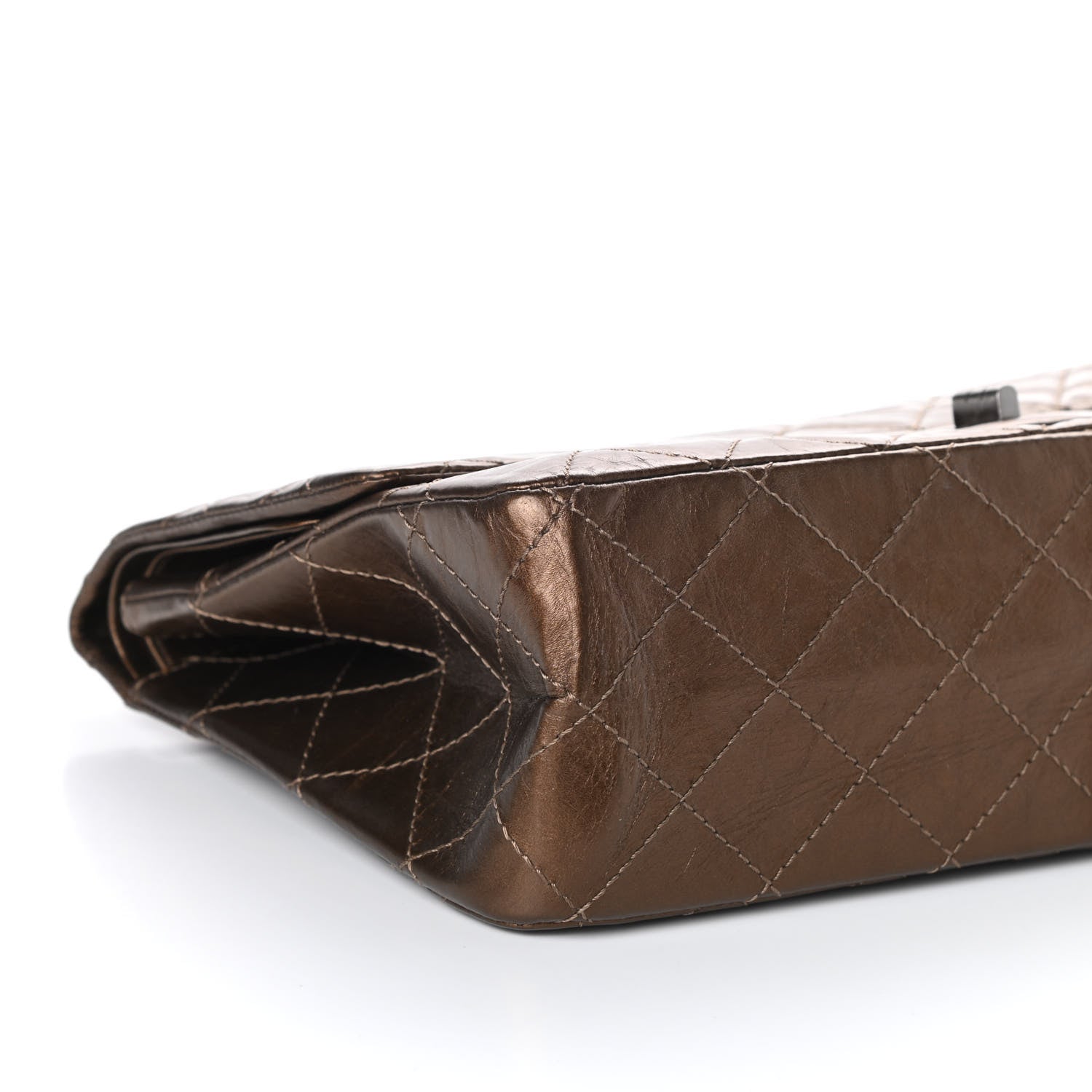 Chanel Metallic Aged Calfskin Quilted 2.55 Reissue 227 Flap Bronze 9 of 10