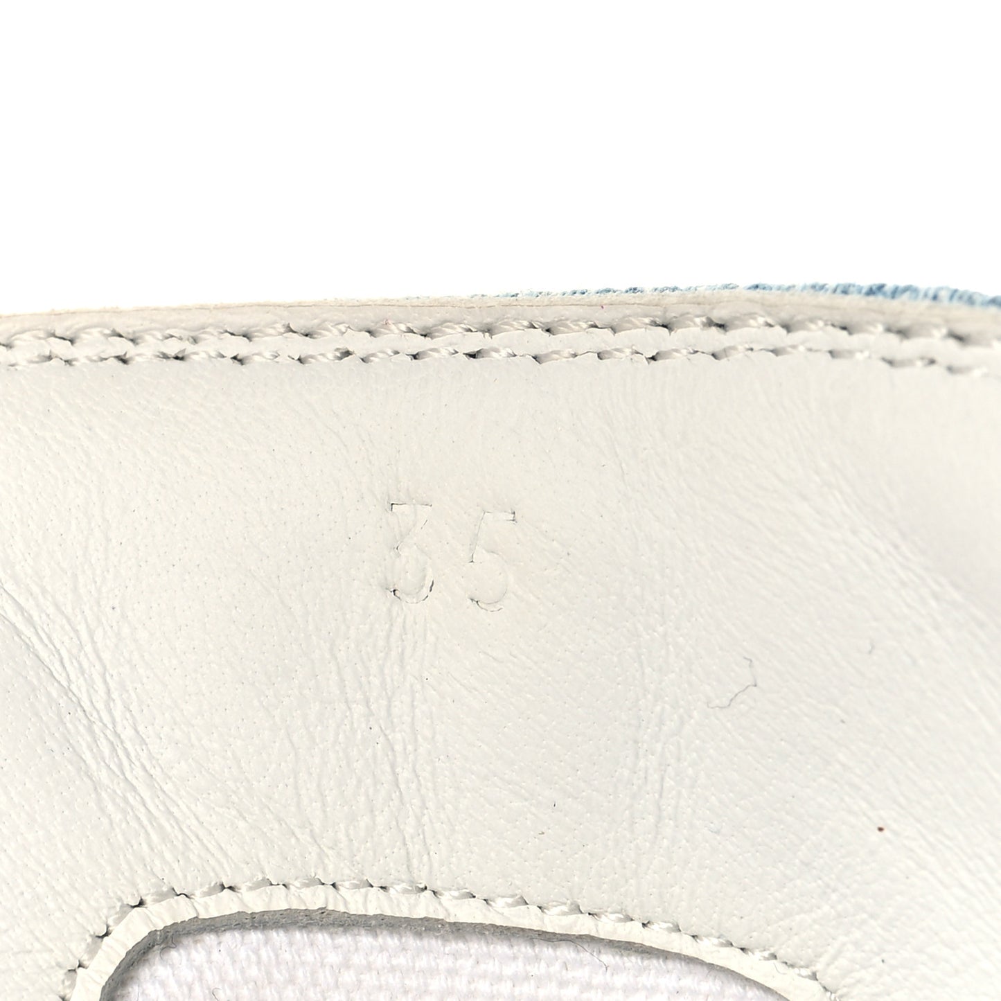 Denim Illico High Top Sneakers 35 Bleu Clair White