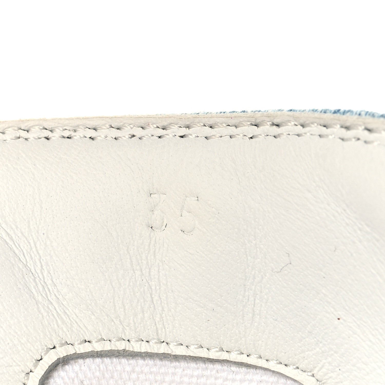 Hermes Denim Illico High Top Sneakers 35 Bleu Clair White 7 of 9