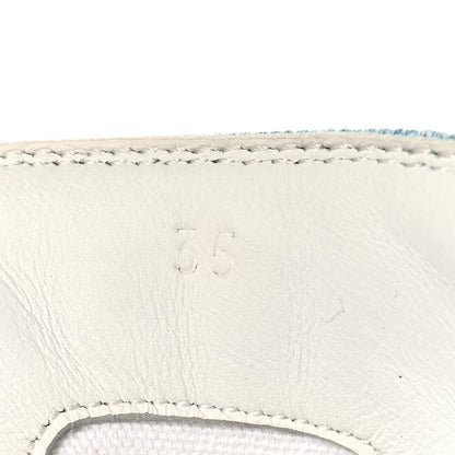 Hermes Denim Illico High Top Sneakers 35 Bleu Clair White 7 of 9