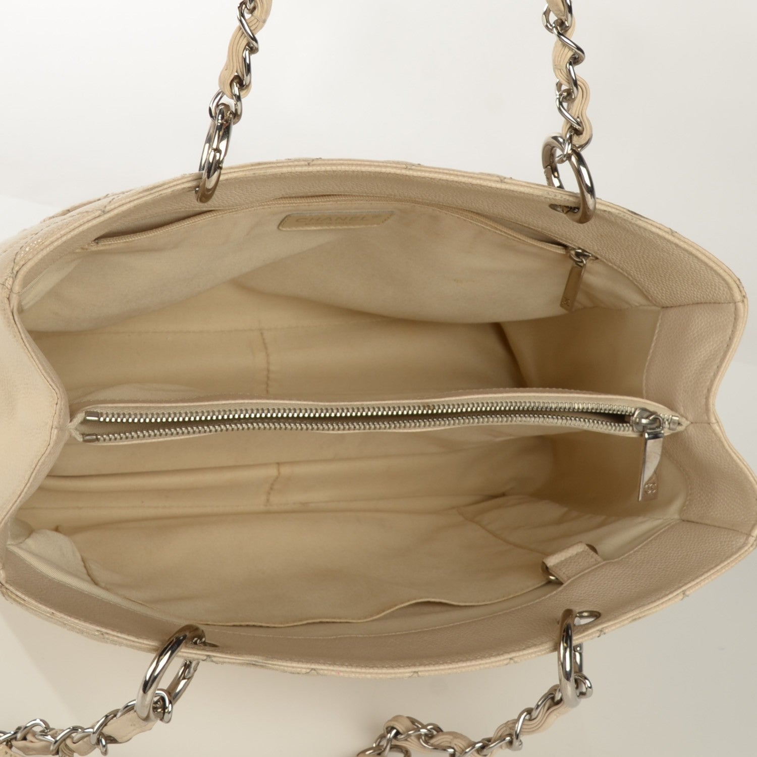 Chanel Caviar Quilted Grand Shopping Tote GST White 5 of 7