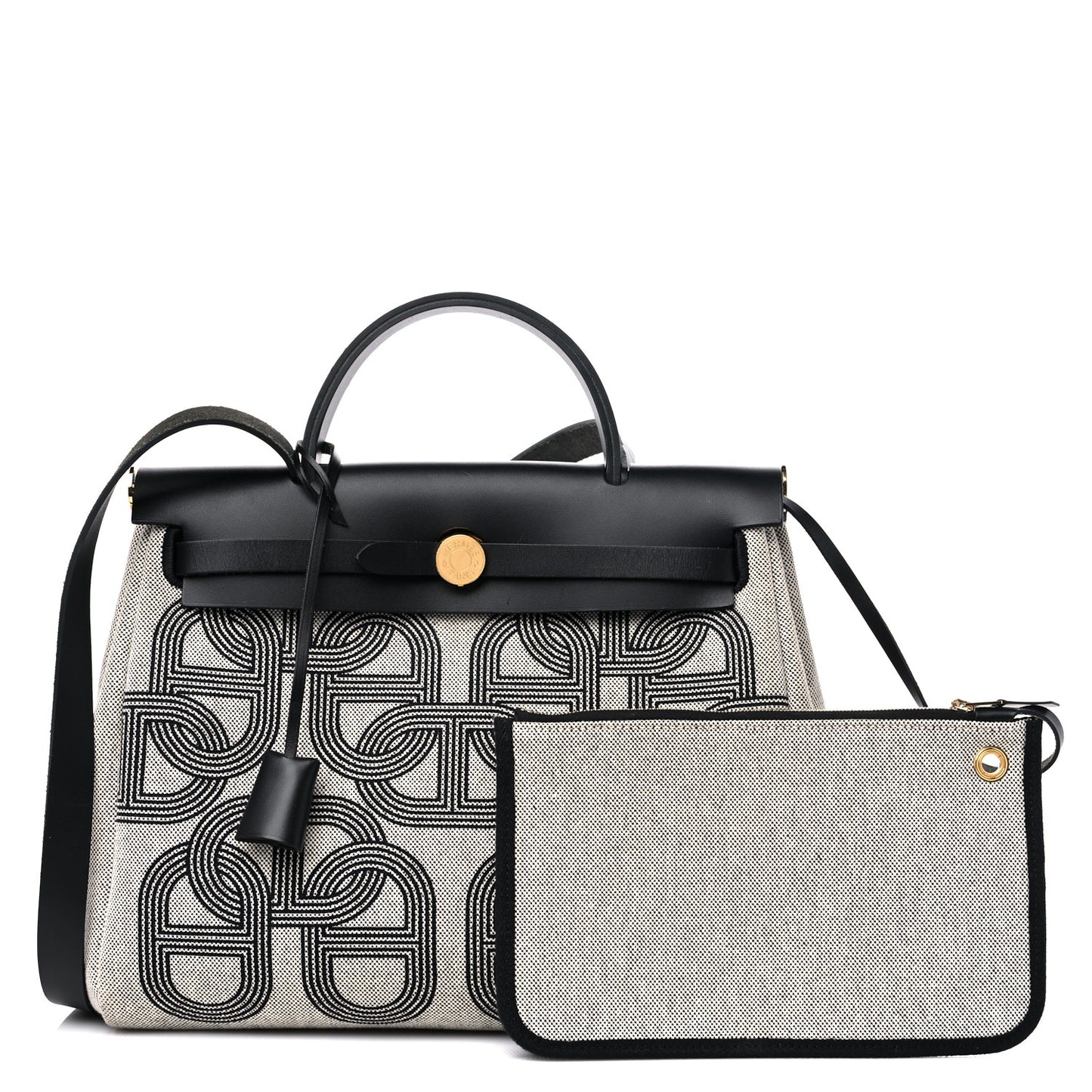 H Plume Canvas Vache Hunter Circuit 24 Herbag Zip Retourne 31 Black Ecru