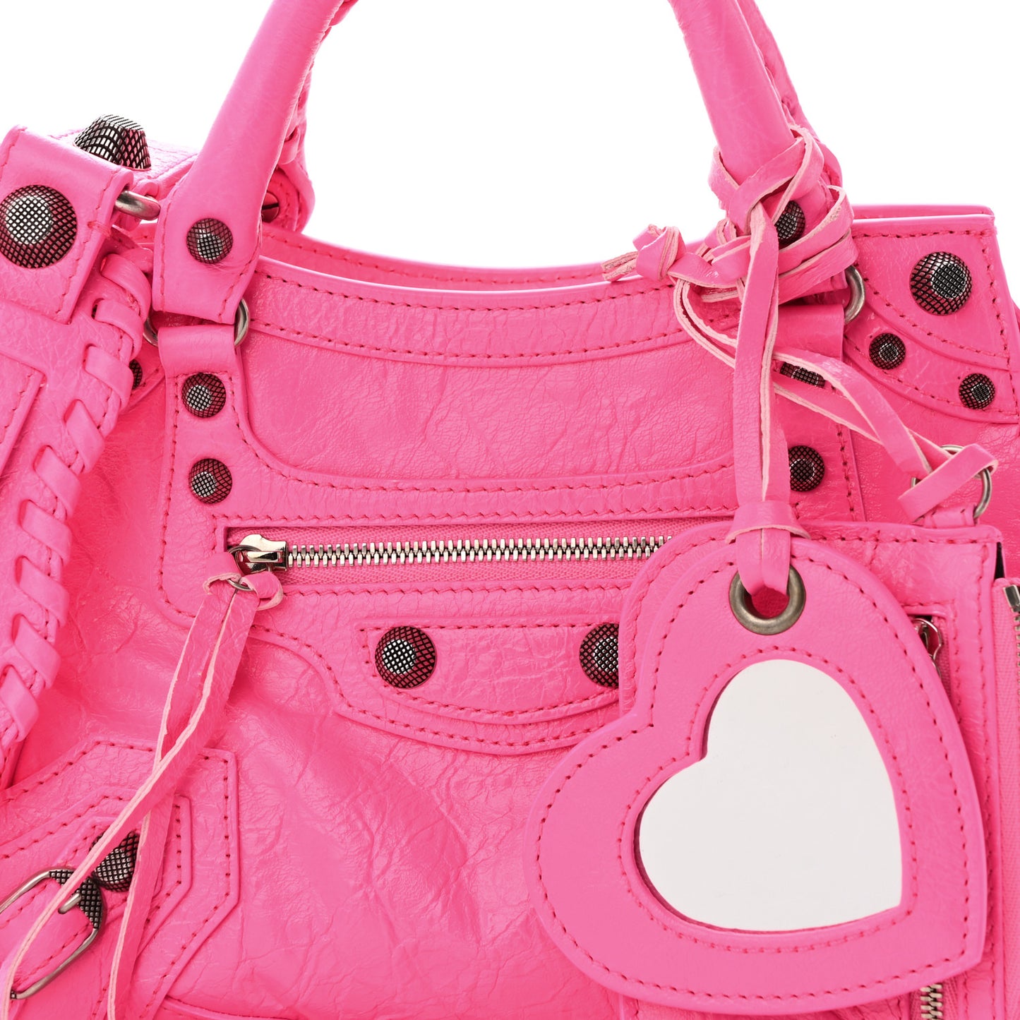 Agneau Arena Neo Cagole Handbag XS Fluo Pink