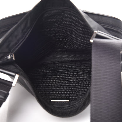 Prada Tessuto Nylon Flat Messenger Bag Black 5 of 10