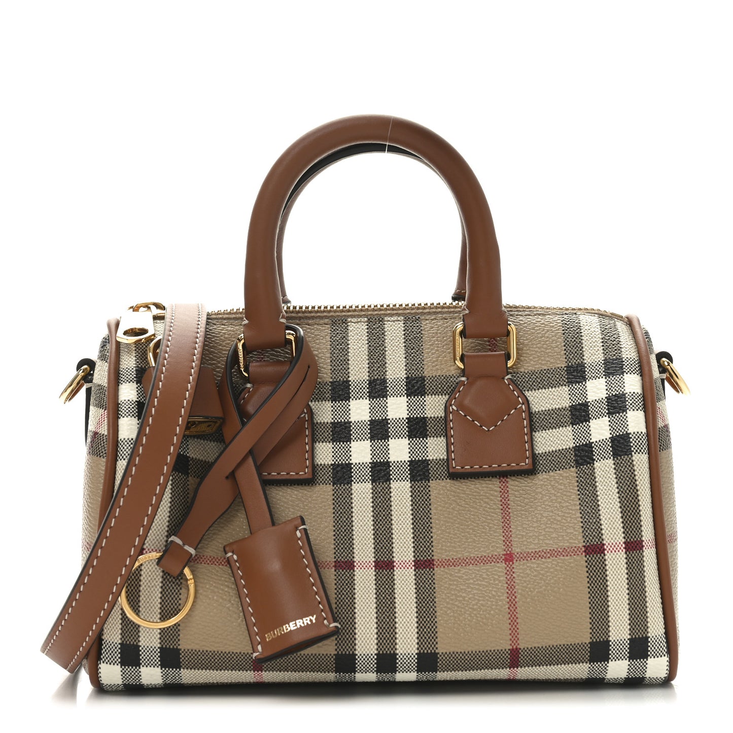 Vintage Check Mini Bowling Bag Briar Brown