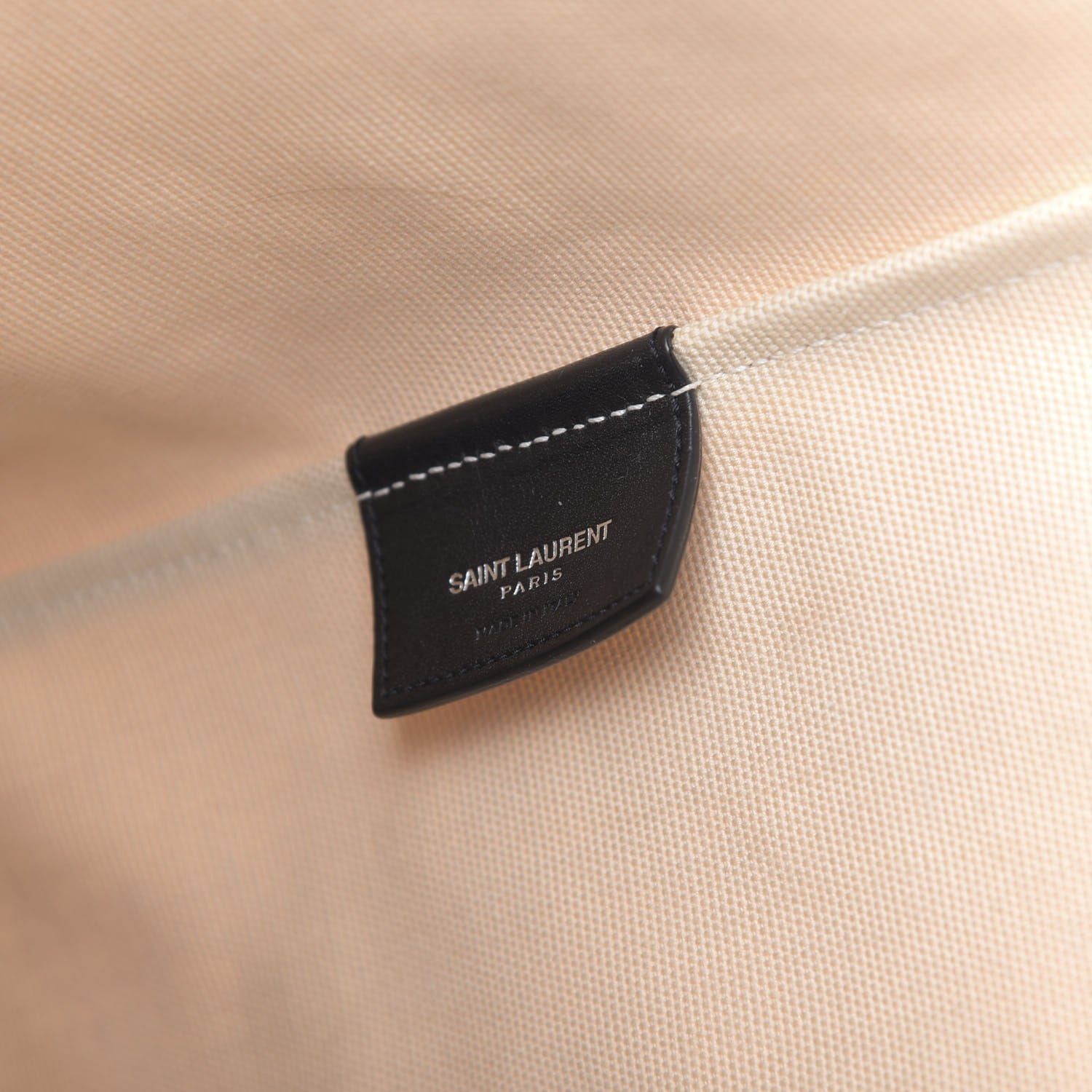 Saint Laurent Canvas Beach Shopping East West Tote Ecru 6 of 10