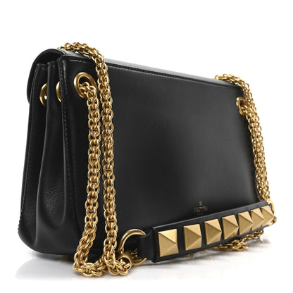 Valentino Garavani Nappa Stud Sign Shoulder Bag Black 3 of 9