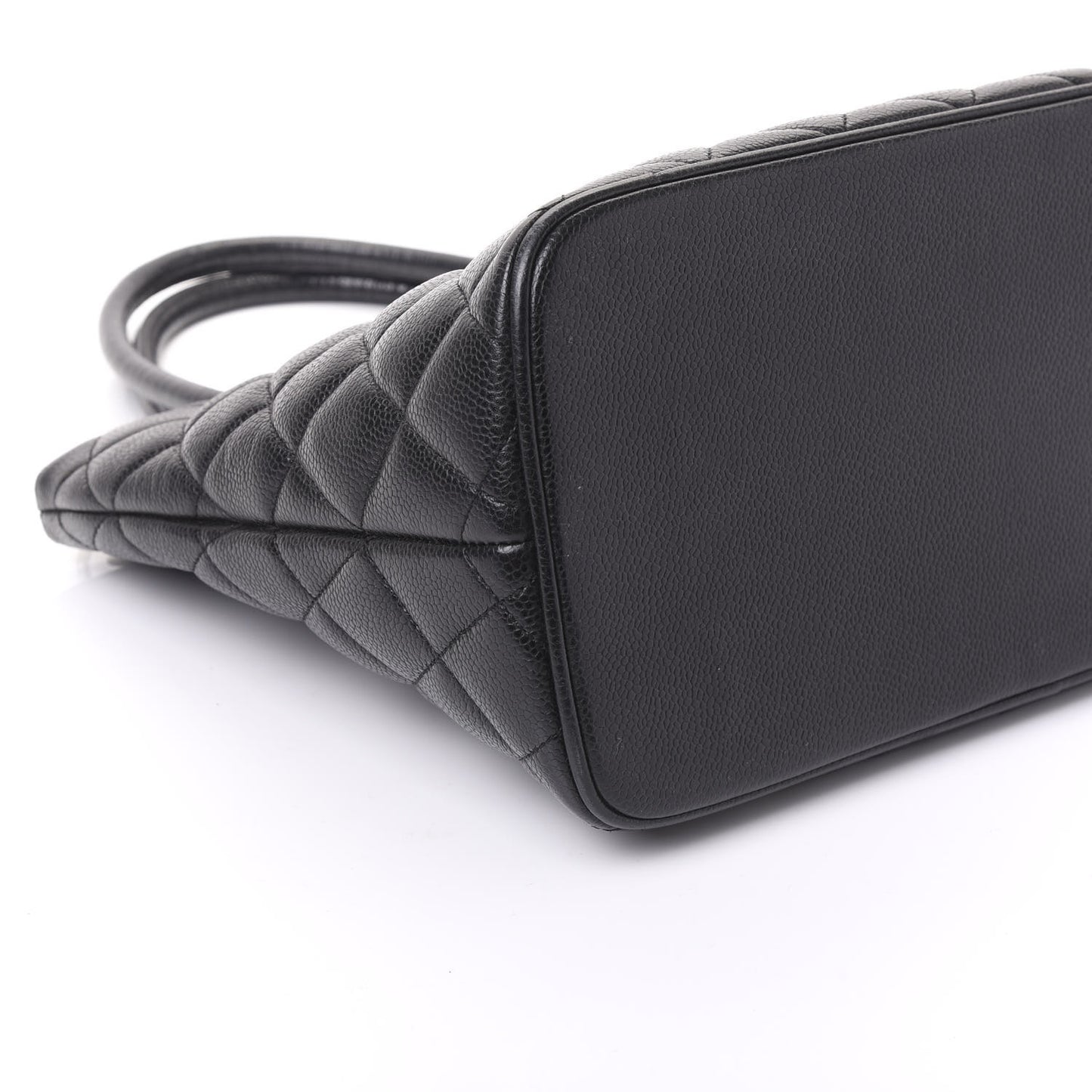 Caviar Quilted Medallion Tote Black