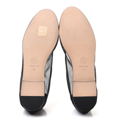 Chanel Mesh Studded CC Ballerina Flats 36 Black 5 of 7