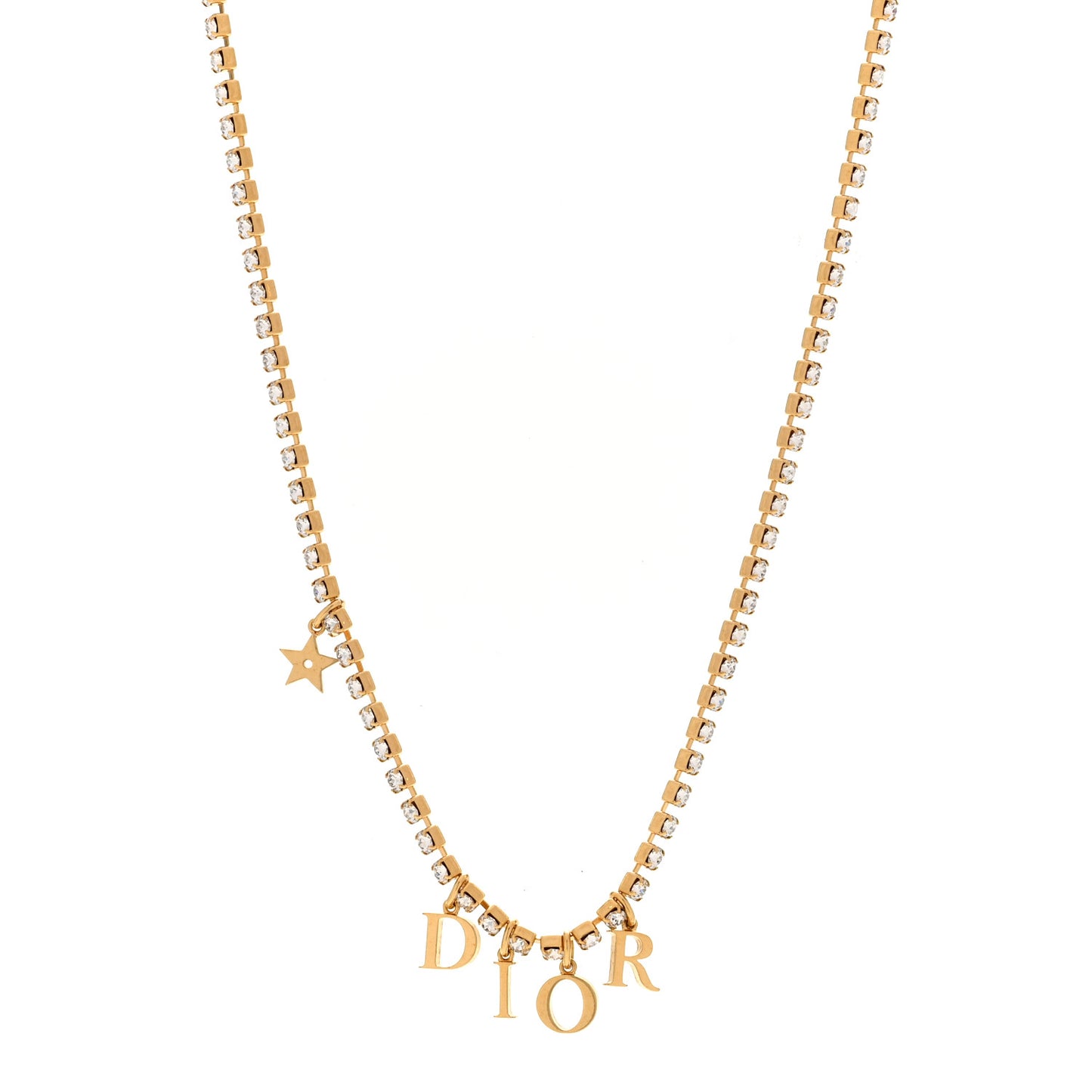 Metal Crystal Dio(r)evolution Star Necklace Gold