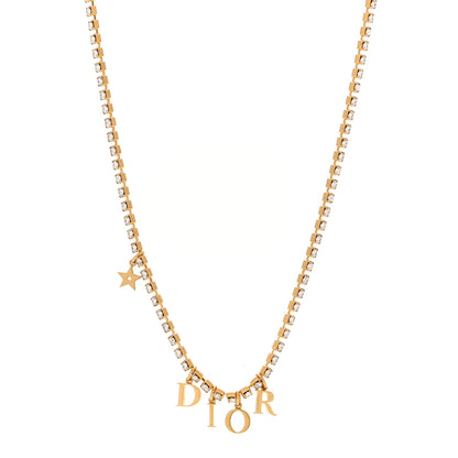 Christian Dior Metal Crystal Dio(r)evolution Star Necklace Gold 1 of 7
