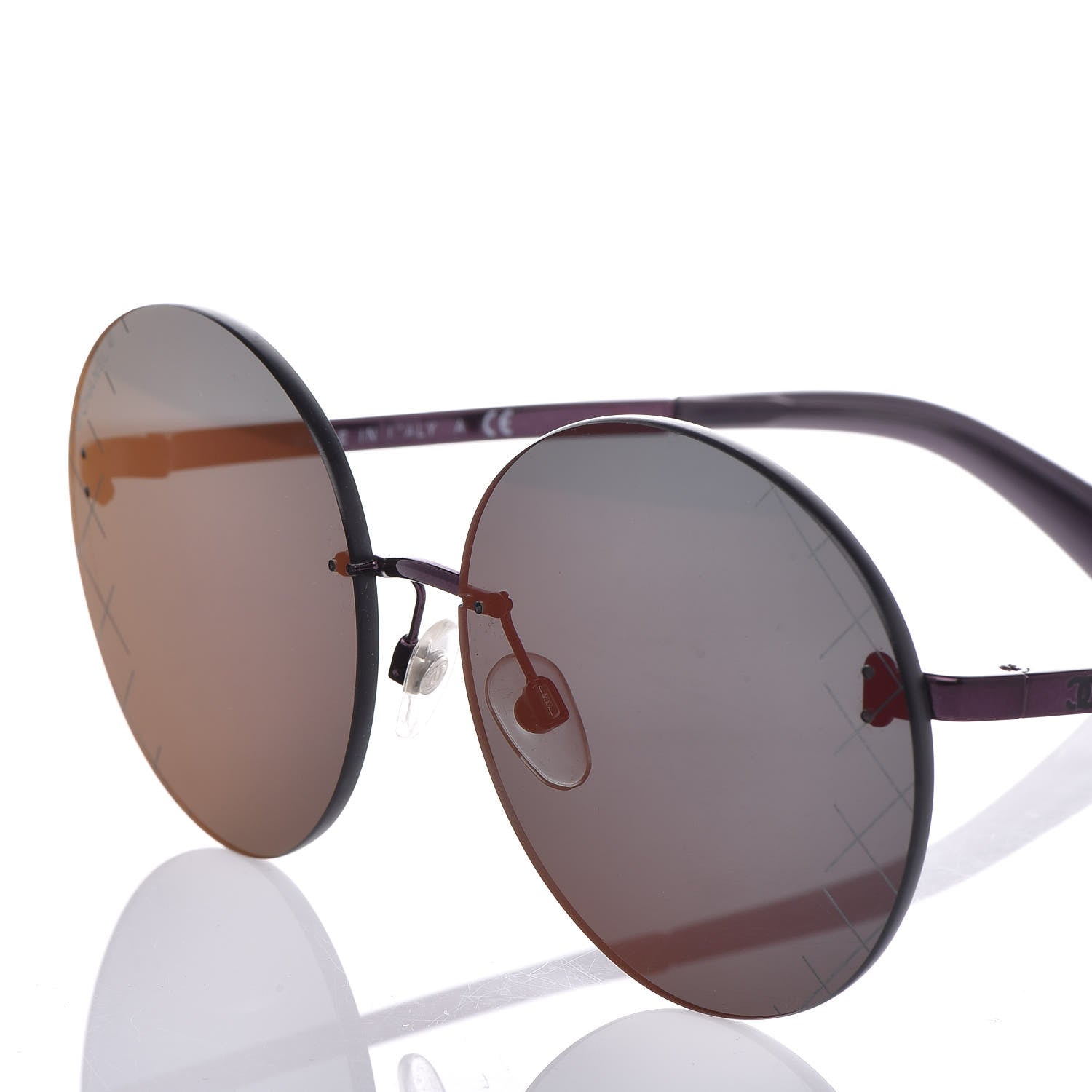 Chanel Mirrored Round Sunglasses 4216 Purple 7 of 8
