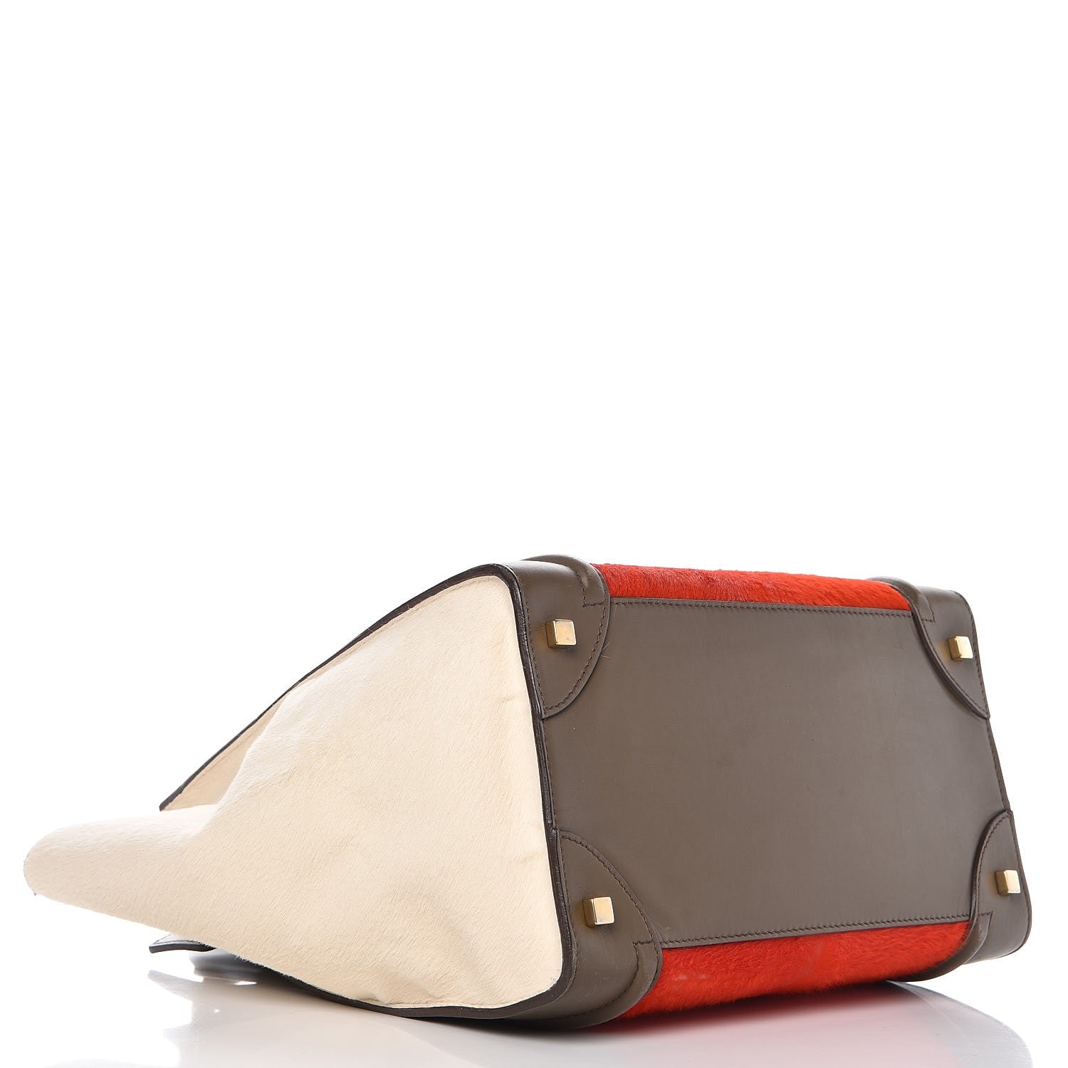 Celine Pony Hair Smooth Calfskin Mini Tri-Color Luggage 4 of 13