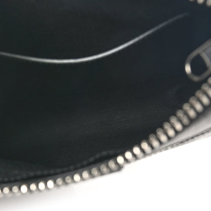 Gucci GG Supreme Monogram Web Small Flat Messenger Bag Black Grey 5 of 10