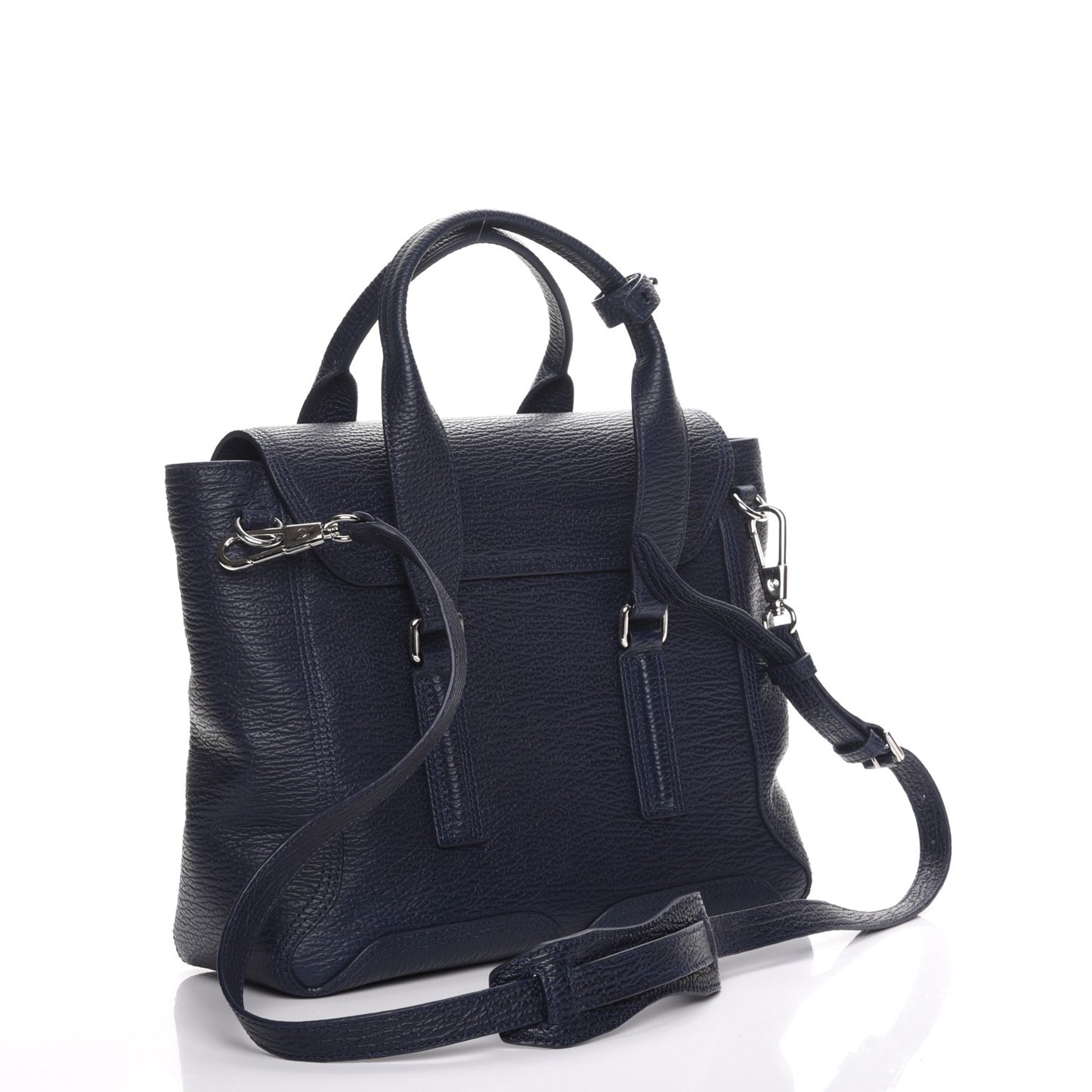 3.1 Textured Calfskin Medium Pashli Satchel Ink