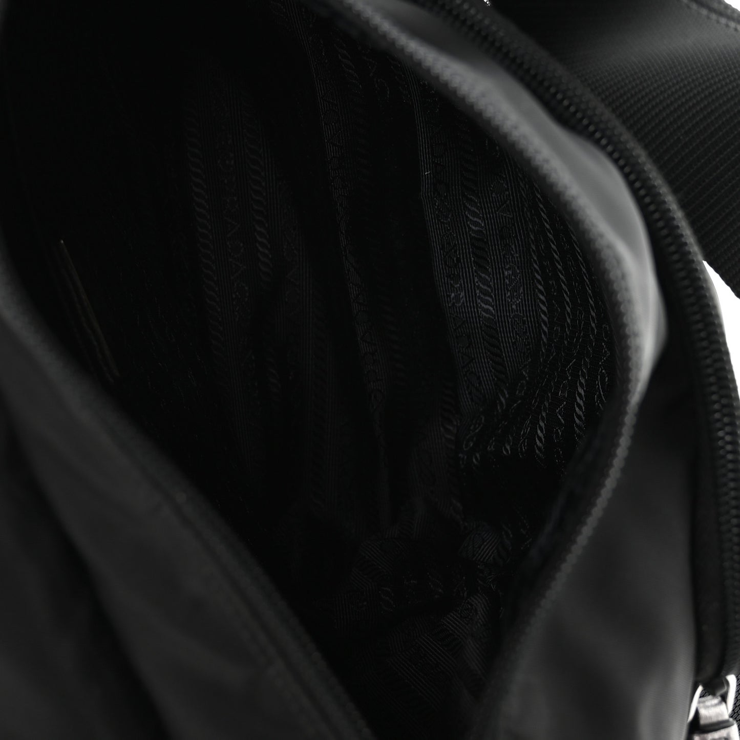 Nylon New Vela Studded Messenger Bag Black