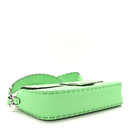 Fendi Cuoio Roma Sellerissima Nappa Sintetica Tape Stitch Baguette Edamame 4 of 8