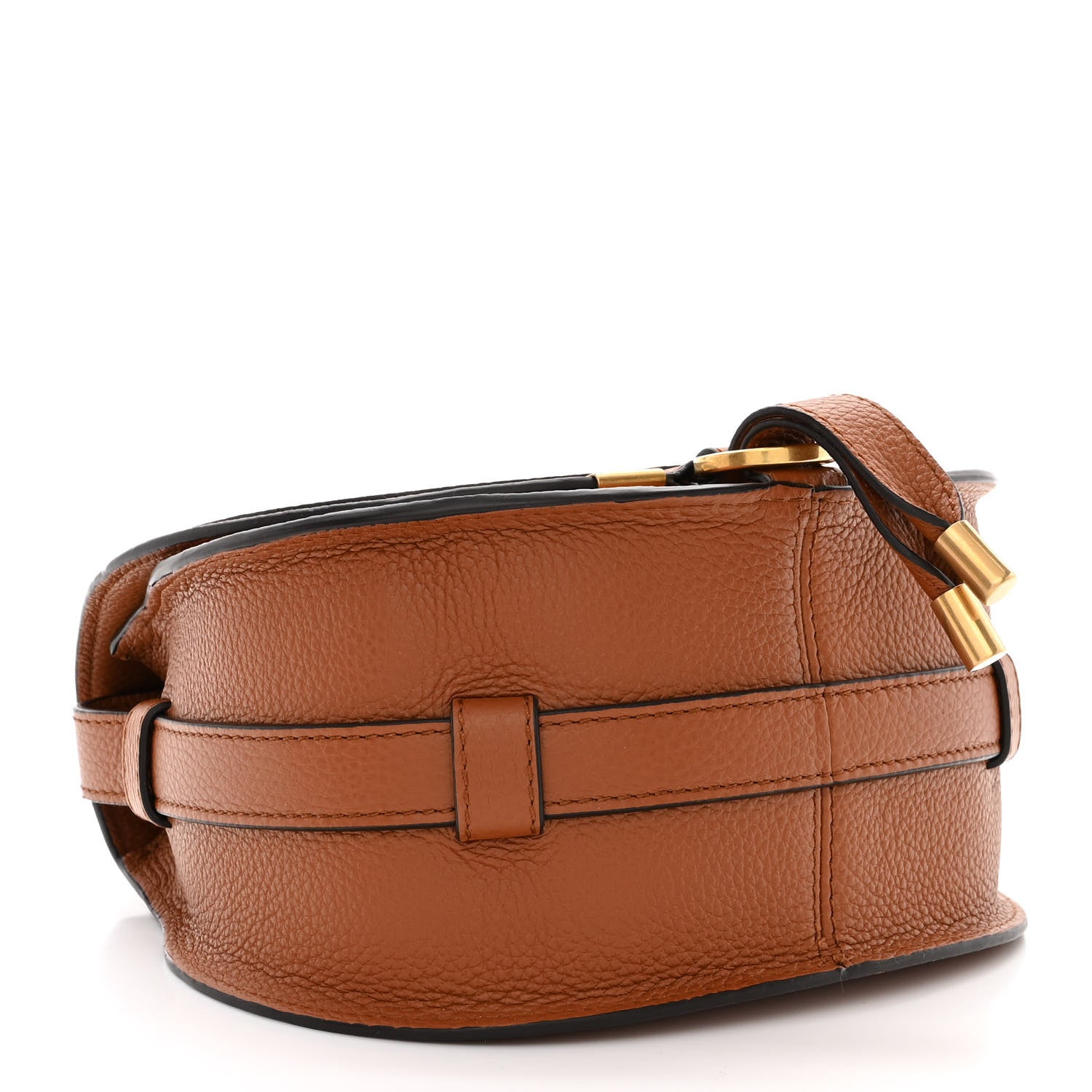 Chloe Calfskin Mini Marcie Round Crossbody Bag Tan 4 of 10