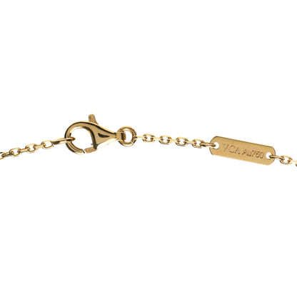 Van Cleef & Arpels 18K Yellow Gold Mother of Pearl Vintage Alhambra Pendant Necklace 5 of 8