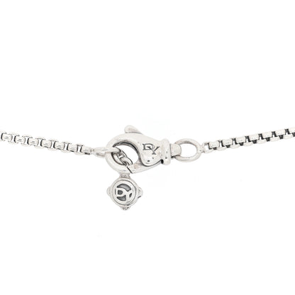 David Yurman Sterling Silver Diamond Citrine 7mm Petite Albion Pendant Necklace 4 of 4