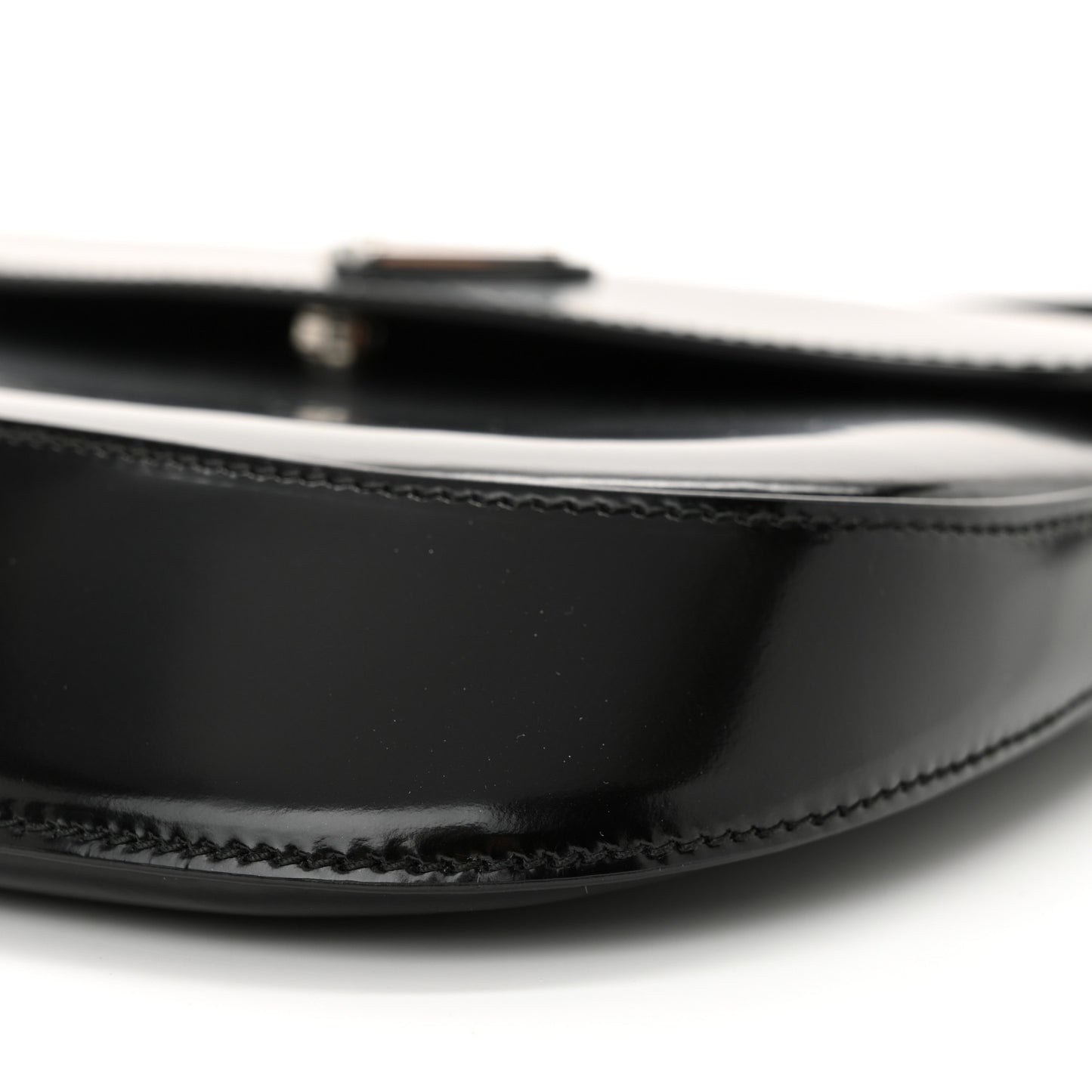 Spazzolato Cleo Flap Shoulder Bag Black