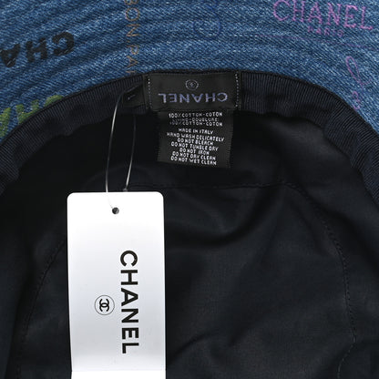 Chanel Denim Mood Cloche Bucket Hat L Blue 8 of 9