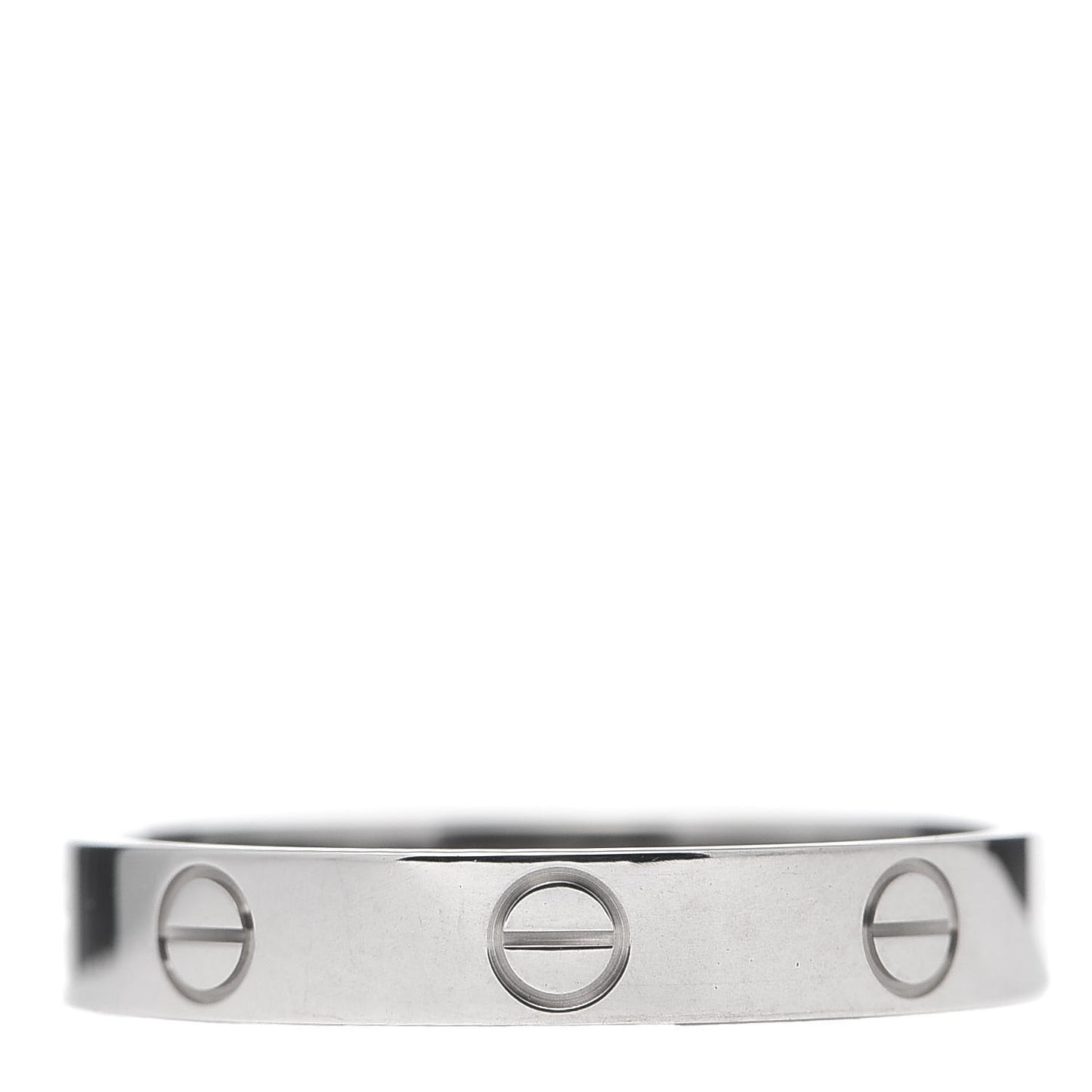 18K White Gold 3.5mm LOVE Wedding Band Ring 58 8.25