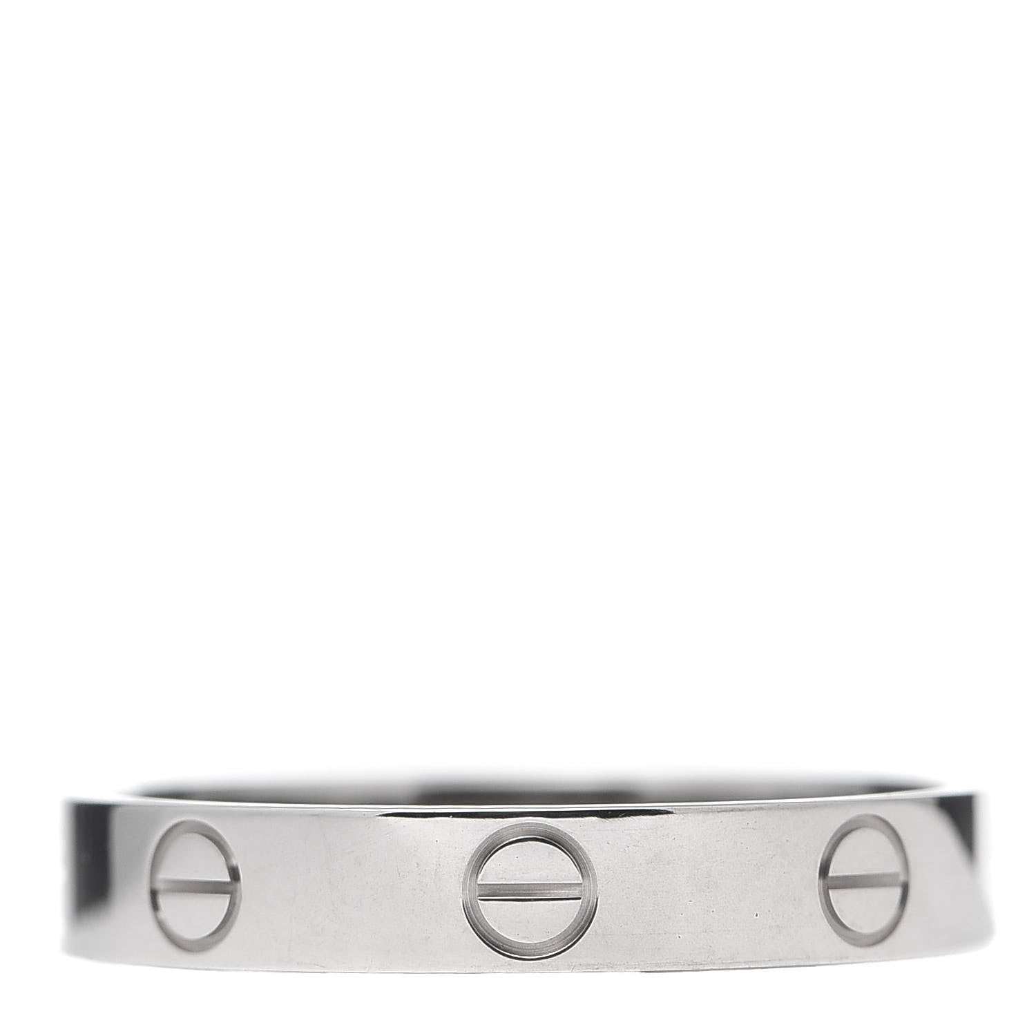 Cartier 18K White Gold 3.5mm LOVE Wedding Band Ring 58 8.25 3 of 5