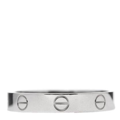 Cartier 18K White Gold 3.5mm LOVE Wedding Band Ring 58 8.25 3 of 5