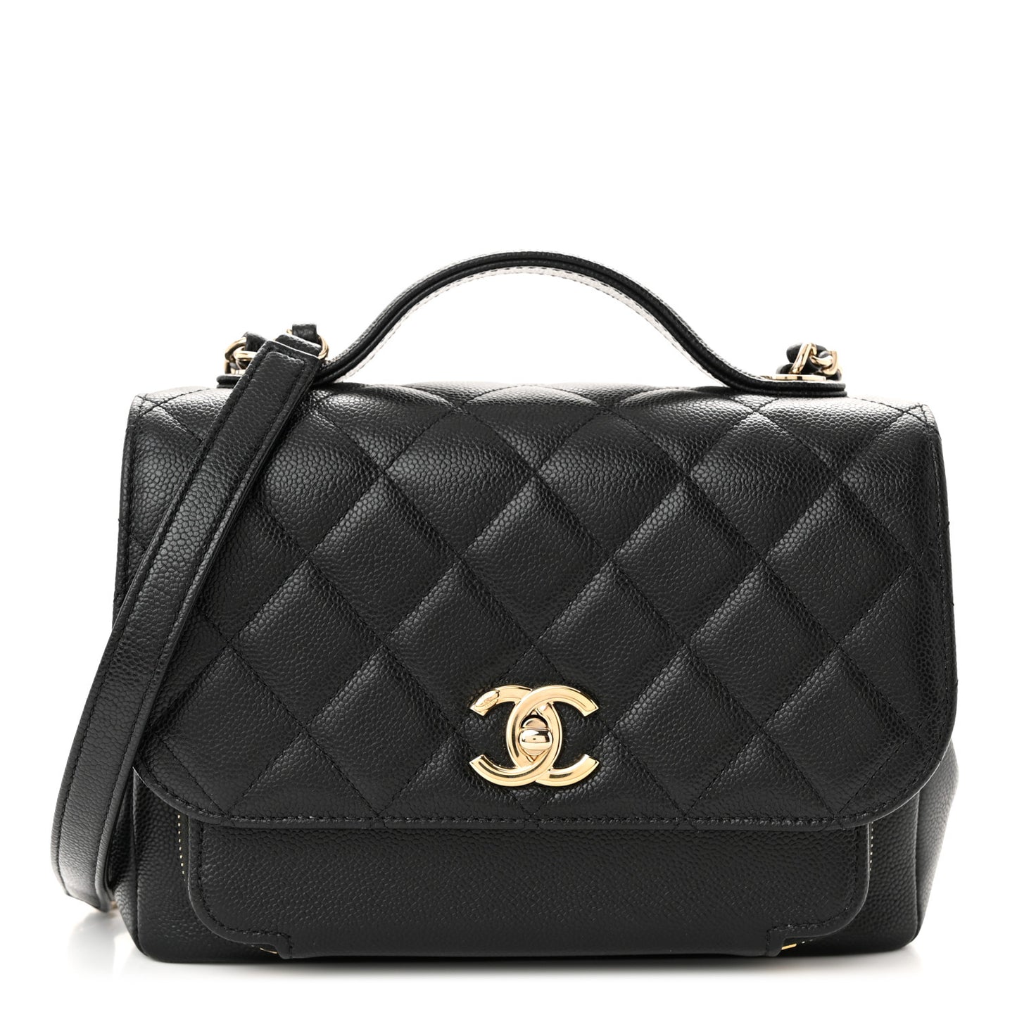 Caviar Quilted Medium Business Affinity Flap Black