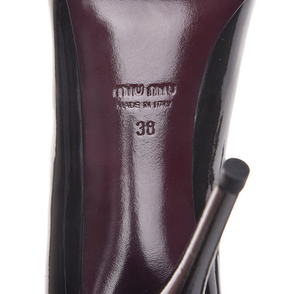 Miu Miu Vernice Mordore Pumps 38 Piombo 8 of 12