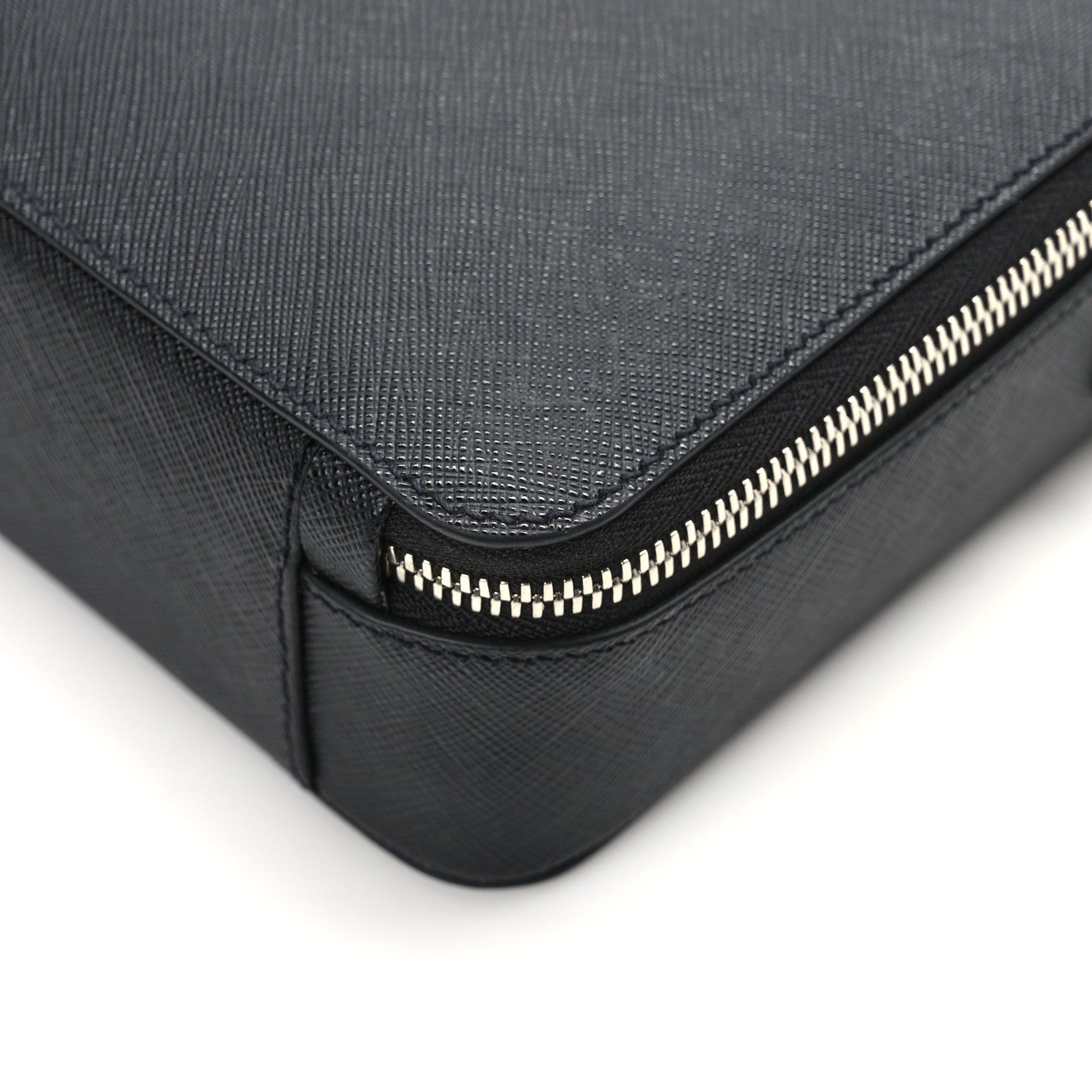 Prada Saffiano Travel Medium Brique Crossbody Bag Black 10 of 11