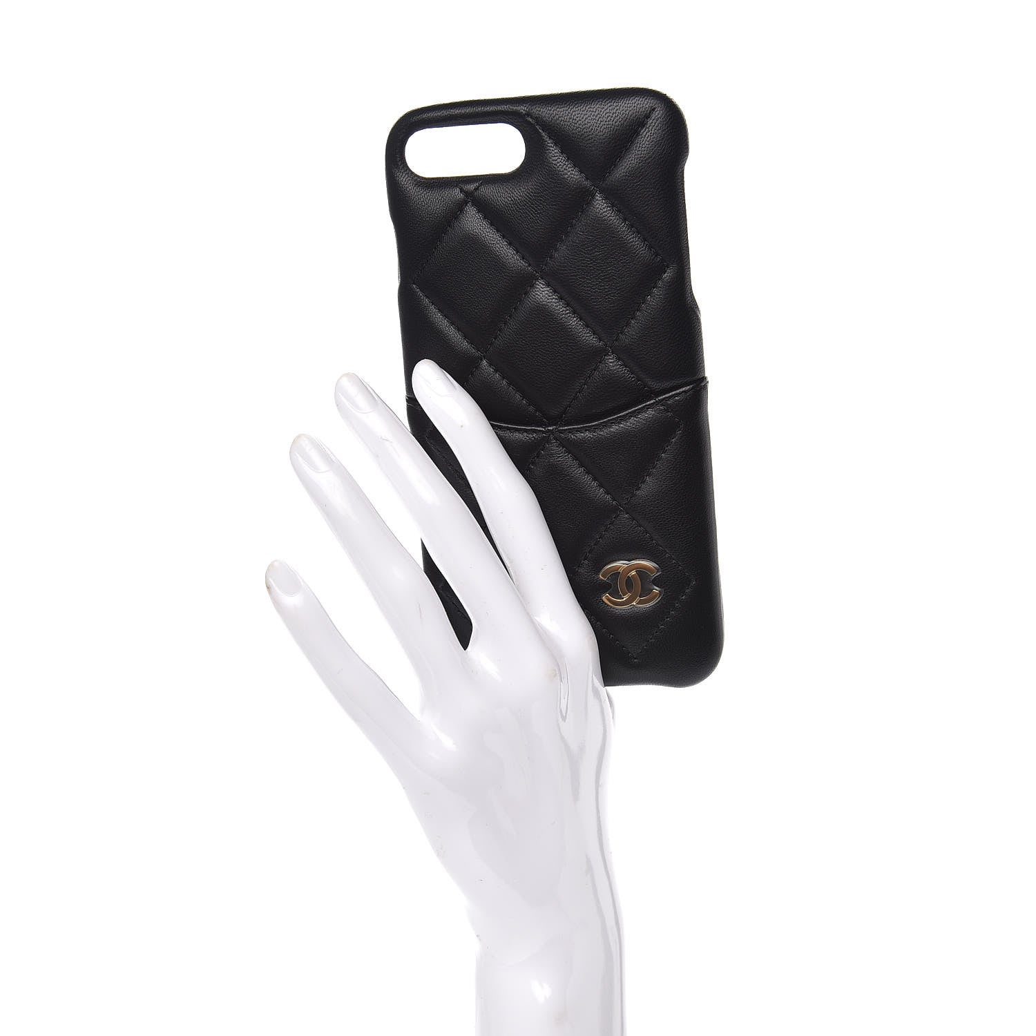 Chanel Lambskin Quilted iPhone 7/8 Coco Tech Case Black 2 of 7