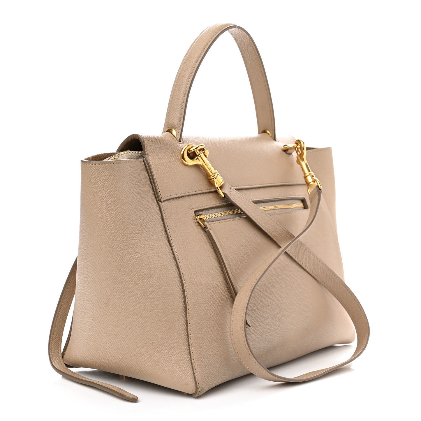 Grained Calfskin Mini Belt Bag Light Taupe