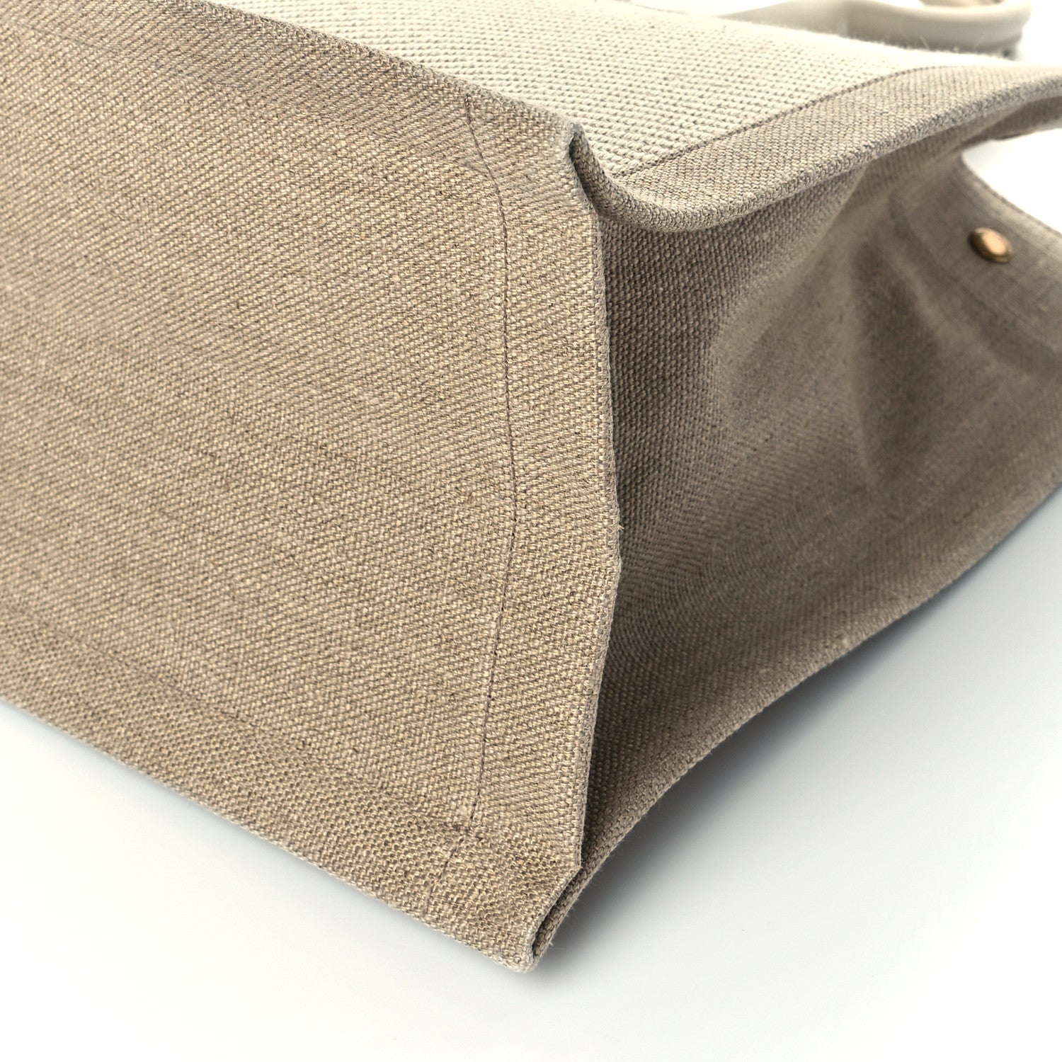 Saint Laurent Linen Calfskin Small Rive Gauche Tote Beige Sea Salt 9 of 9