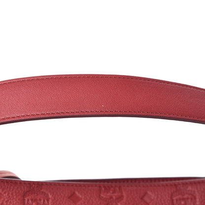 MCM Grained Calfskin Large Hobo Ruby Tan 12 of 12