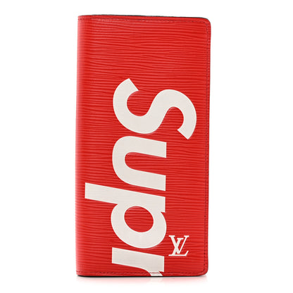 Louis Vuitton X Supreme Epi Brazza Wallet Red 1 of 14