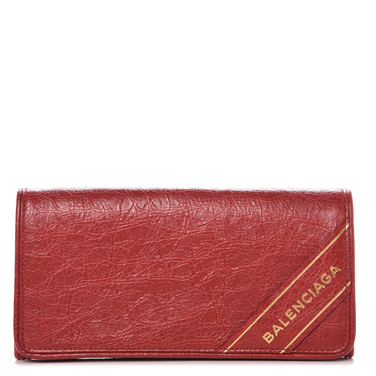 Balenciaga Agneau Blanket Money Wallet Rouge Brique 1 of 8