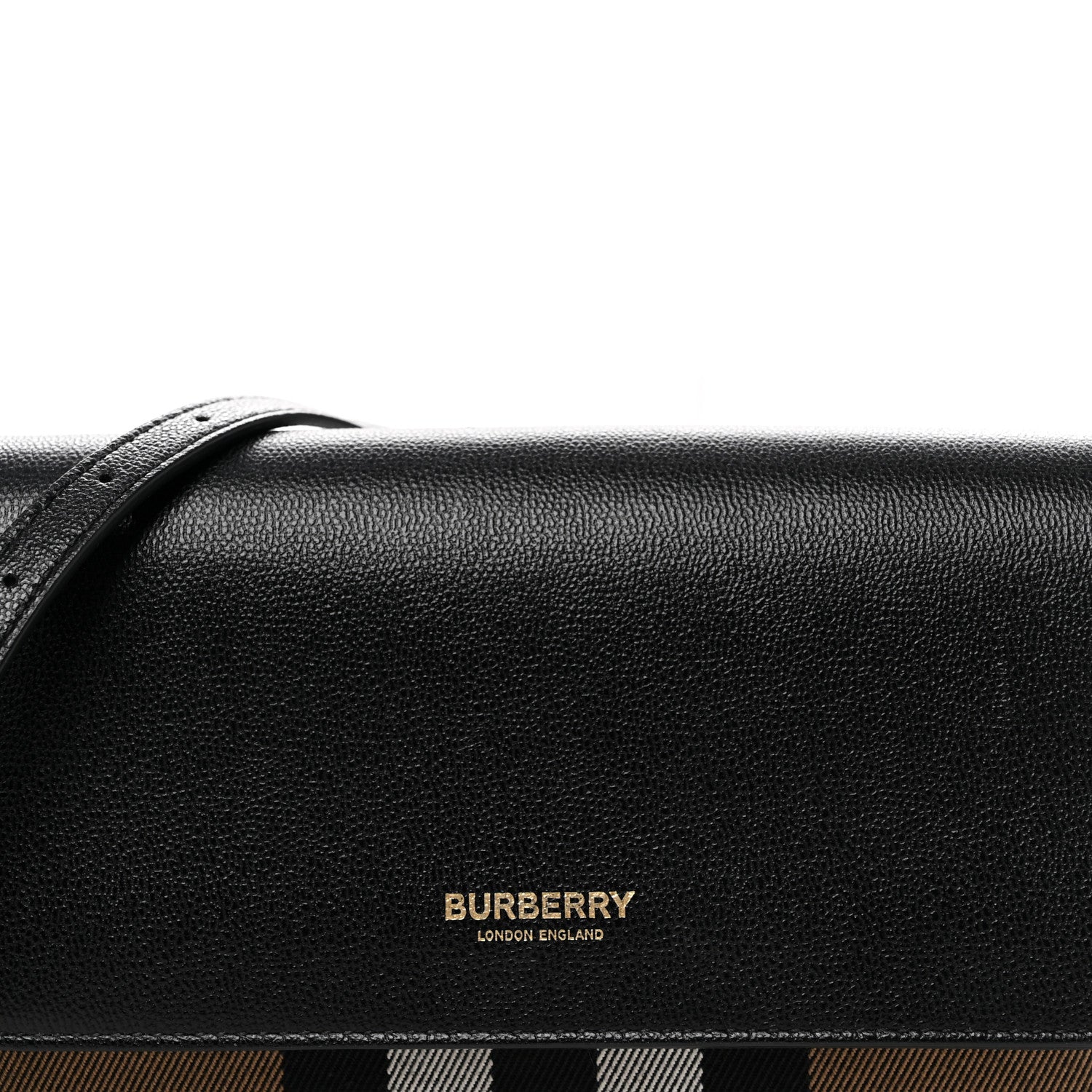 Burberry Grained Calfskin House Check Tartan Mix New Hampshire Black 8 of 10
